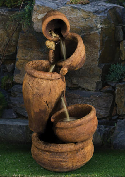 Balancing Act Fountain Urns Spilling Rustic Grecian or Roman